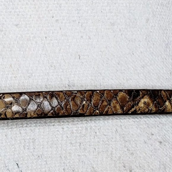 Brighton Super Skinny Snakeskin Cross Concho Belt S 28 - Picture 9 of 10